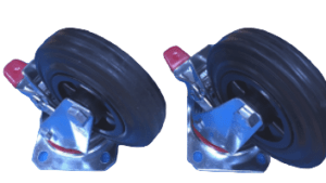 Roulettes pivotantes freinées (x2) Ø125mm