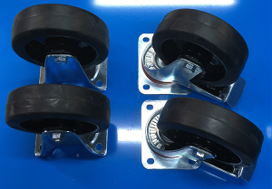 Kit Roulettes Fixes (x2) et pivotantes freinées(x2) Ø160mm