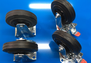 Kit Roulettes Fixes (x2) et pivotantes freinées(x2) ø125mm