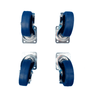 Jeu de 4 roulettes pivotantes